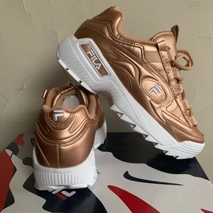 NEW Rose Gold Fila Sneakers Tennis Shoes